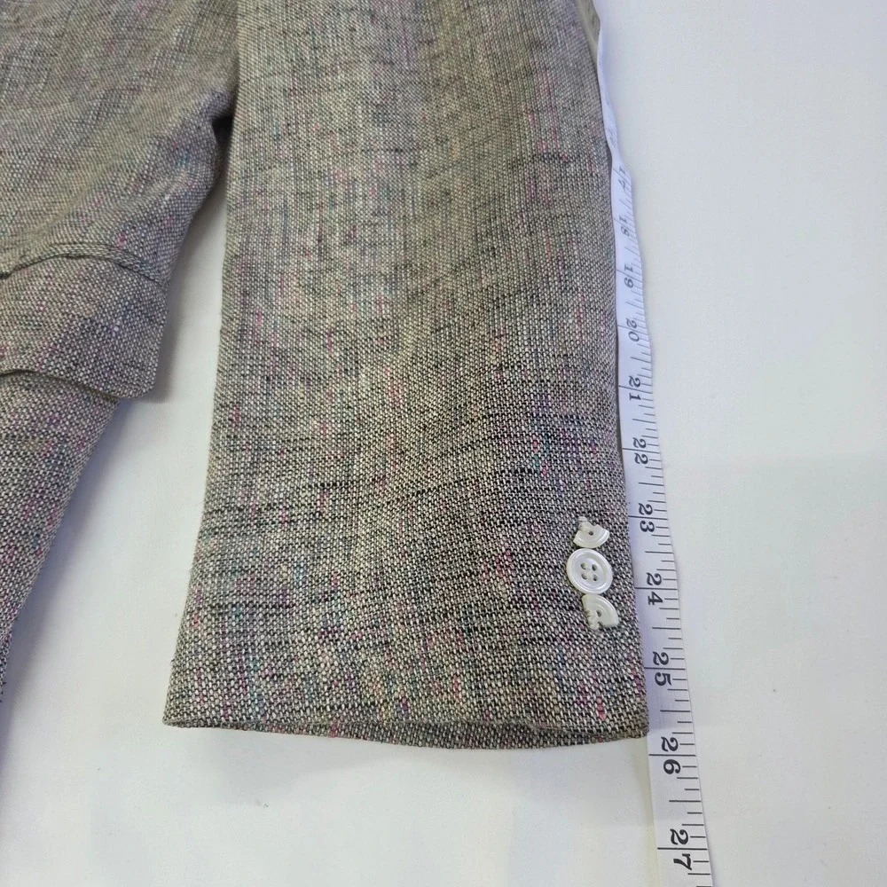 Yorkshire Ltd Blazer Men 44R Gray Multi 100% Silk Textured Two-Button Sport Coat